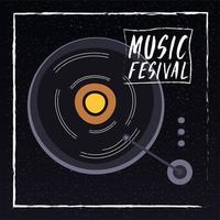 cartel de invitación de entretenimiento del festival de música vector
