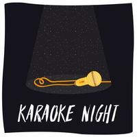 cartel de invitación de entretenimiento nocturno de karaoke vector