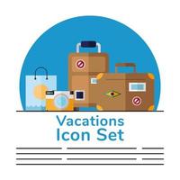 Vacation banner template vector
