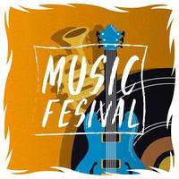 music festival entertainment invitation poster vector