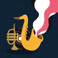 cartel de música de saxofón vector