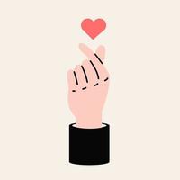 Business hand Mini Hart symbol with copy space vector