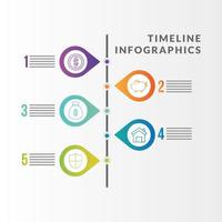 Timeline infographic with money icons vector