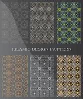 islamic ornamental seamless patterns. Collection of geometric patterns in the oriental style. Patterns added to the swatch panel. vector
