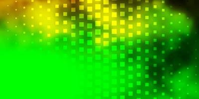 patrón de vector verde claro, amarillo en estilo cuadrado.