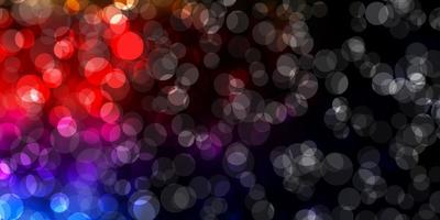 Dark Multicolor Background with Bokeh Spots vector