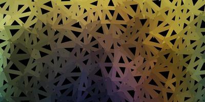 Dark blue, yellow vector gradient polygon layout.