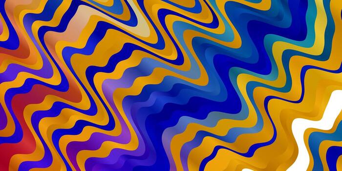Light Multicolor vector backdrop with bent lines.