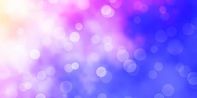 Light Pink, Blue Backdrop with Bokeh Dots vector