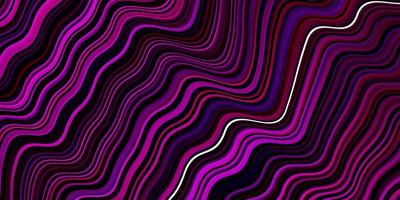 Dark Purple vector texture with curved lines.