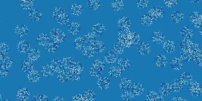 Light blue vector natural artwork with flowers.