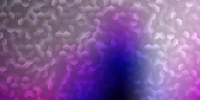 Light purple, pink vector texture with colorful hexagons.