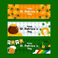 conjunto de banners del día de san patricio vector