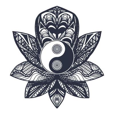 Vintage Yin and Yang in Lotus