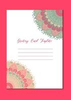 Mandala vintage template card vector