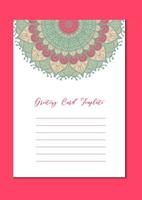 Mandala vintage template card vector