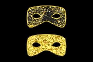 Gold Masquerade Masks vector