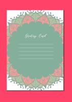 Mandala vintage template card vector