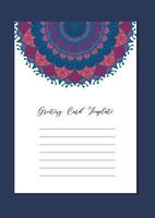 Mandala vintage template card vector