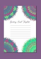 Mandala vintage template card vector