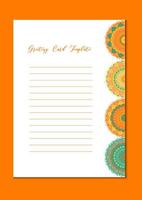 Mandala vintage template card vector