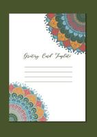 Mandala vintage template card vector