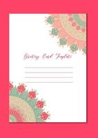 Mandala vintage template card vector