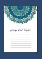 Mandala vintage template card vector