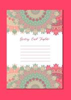 Mandala vintage template card vector