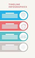 Timeline Infographic with icons vector