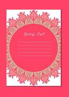 Mandala vintage template card vector