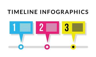 Timeline Infographic template with numbers vector