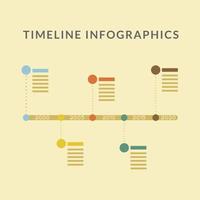 Timeline infographic with circles and lines vector