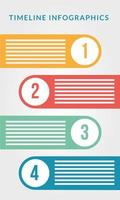 Timeline infographic template with number labels vector