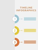 Timeline infographic with colored circles template vector