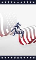 4th of July celebration design with USA flag vector