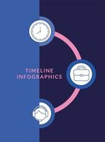 Timeline Infographic template with icons vector