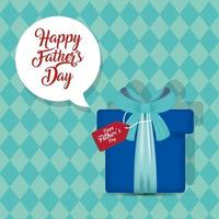 Father's day celebration design with giftbox vector