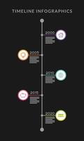 Plantilla de infografía de línea de tiempo con iconos vector