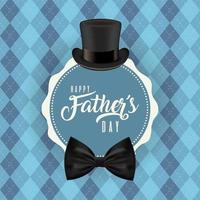 Hat and bowtie for Father's day celebration vector