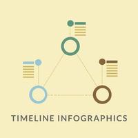 Timeline infographic with colored circles template vector