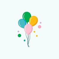 set of colorful balloons. Colorful festive balloons vector