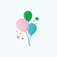 set of colorful balloons. Colorful festive balloons vector