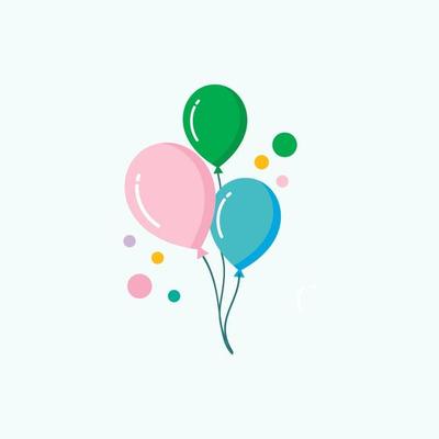montón de globos de helio, bolas de aire voladoras aisladas en fondo  blanco. feliz cumpleaños, concepto de vacaciones. decoración de fiesta  diseño de dibujos animados de vectores 5624170 Vector en Vecteezy