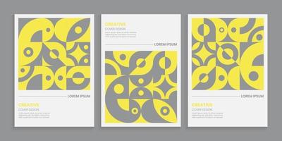 Geometric poster color of the year 2021 vector