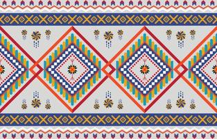 Abstract red geometric native pattern seamless vector