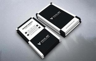 conjunto de tarjetas de visita verticales en blanco y negro vector