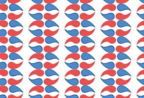 Vector texture background, seamless pattern. Hand drawn, red, blue, white colors.