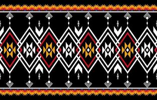 Abstract orange and red geometric native pattern seamless vector. vector
