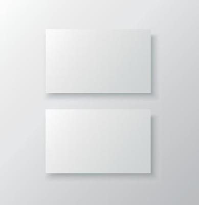 white double sided card template vector illustration